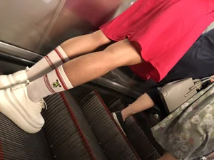 Candid Girl With Dreadlocks Subway VPL Creepshots Gallery - Her Panties Seen Through Her Dress