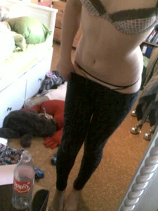 Nice home selfies in underwear in the mirror reflection
