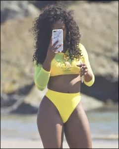 2 amazing candid black girls at the beach in thong bikinis with perfect asses