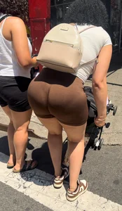 Dominican FAT ASS in brown could NOT resist