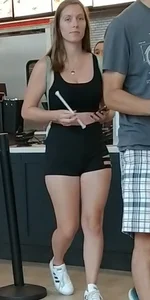 Black Spandex shorts cheeky