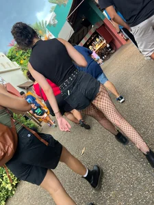 Cute ass in black shorts