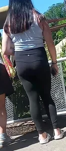 Tight Leggings And Small Shorts at Amusement  Park