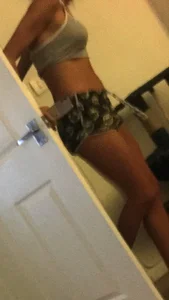 Barefoot Skinny Girl in Shorts And a Top Bending Over Home Creepshot