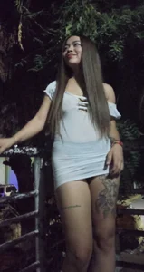 Skinny table dance stripper in a sexy tight white spandex mini dress [OC]