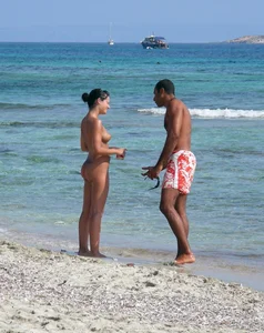 Nude beach and topless girls