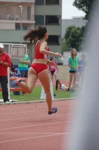 Candid track and field girls