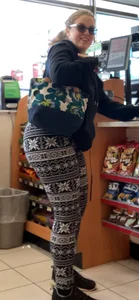 Leggings Fat Ass Milf RedHead Front And Ass Caps