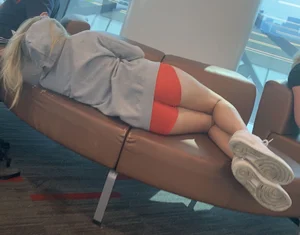[OC] Airport sleeping beauty