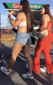 cute latina showing cheeks !!!