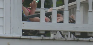 A hot teen neighbor in various bikinis