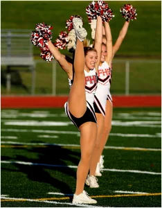 Candid cheerleaders