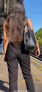 Tight ass  Latina with VPL and face shots