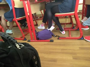 School girls legs