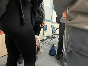 Awesome college ass in leggings in class closeups