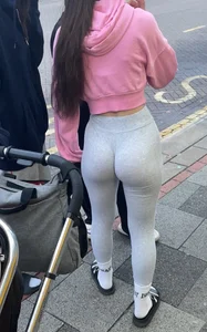 THE BEST ASS IVE EVER CAUGHT! (OC) super tight body grey leggings