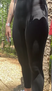 Fantastic fit butt sweat at hiking park