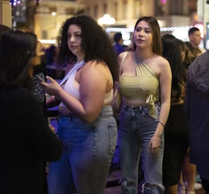 Hot city night street girls