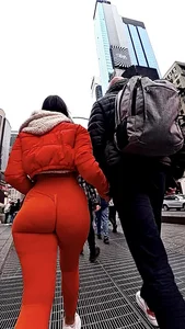 Top tier booty orange leggings (not oc)