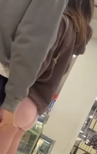 Tight small bubble pawg in pink shorts