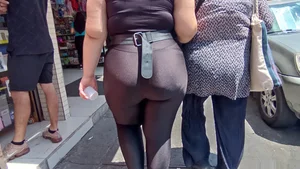 Huge Chubby Ass in Tights Street Creepshots Series