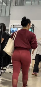 Fit Latina with a nice ass in red leggins (OC)