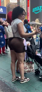 Dominican FAT ASS in brown could NOT resist