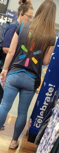 Around town ass in jeans