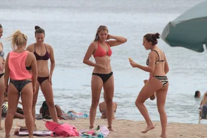 Florida beach and bikini girls