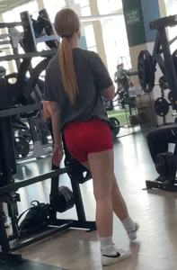 College Gym Girls (PART 40) RED SHORTS Edition