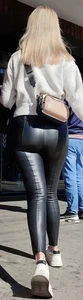 Shiny Tight Leggings  close up ass