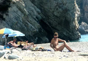 Nude beach and topless girls