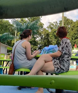 Hot MILF at the pool