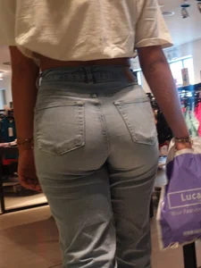 Couple of teens in jeans creepshots gallery
