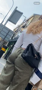 Jiggly round ass of a blonde beauty in cargo pants + Face shots