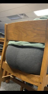 College babe with a nice ass in leggings and sweats at the library