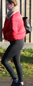 Stunning Teen In Tight Black Leggings
