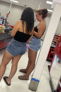 2 sexy women in tight shorts capped at target (OC)