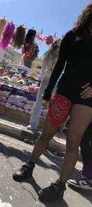 Carnival girls wearing pantyhose, spandex shorts, stockings, skirts and other outfits