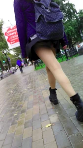 Hot Street Upskirt Creepshot - Hot Girl with Thin Legs