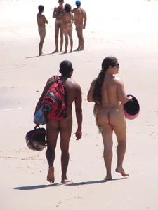 Nude beach and topless girls