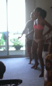 Very Skinny Young Girl in Her Underwear Home Creepshot