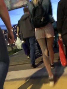 Hot Skinny Ass and Legs City Evening Creepshot