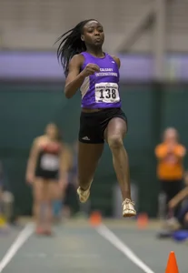 Canadian girls at an Alberta track and field tournament