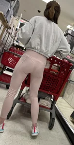 Tiny teen in pink leggings at Target - for the win