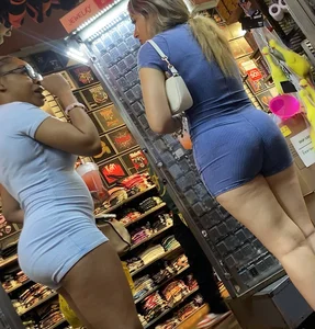 2 Hoes in Skin Tight 1-Pieces (vpl)