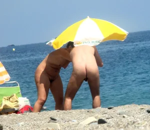 Nude beach and topless girls