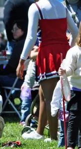 Candid cheerleaders