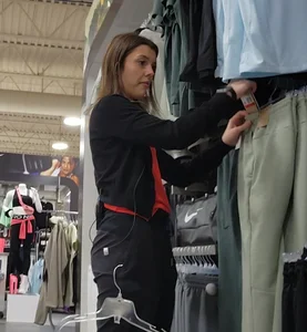 Petite brunette workers sexy tight ass