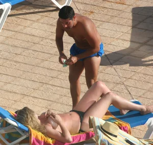 Nude beach and topless girls